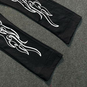 Men Vintage Acid Wash Tracksuit Hoodie Sweatpants Custom Logo Streetwear OEM Supplier - Product Image 4