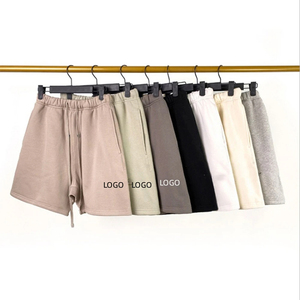 Shorts de sport à séchage rapide pour hommes, shorts de course et d'entraînement avec poches zippées, respirants, en mélange de coton, vêtements de sport - Product Image 3