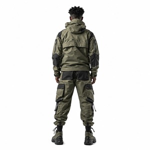 Conjunto de Chándal Táctico Techwear, Chaqueta Impermeable y Pantalones Cargo, Ropa Urbana para Exteriores, Fabricante OEM Personalizado - Product Image 2