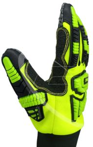 ถุงมือกันบาดคุณภาพสูงสำหรับช่าง ทนทานต่อแรงกระแทก ระดับ 2 สำหรับฤดูหนาว มองเห็นได้ชัดเจน พร้อมแถบยางนีโอพรีนที่ข้อมือ พิมพ์ลายซิลิโคน TPR - Product Image 6