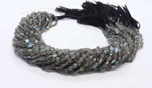 Cuentas de labradorita natural facetada ovalada de 4x6 mm, cuentas ovaladas de labradorita, cuentas facetadas de labradorita para la fabricación de joyería. - Product Image 5