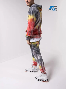 Custom <b>Tie</b> <b>Dye</b> Tracksuit <b>Set</b> Custom Hoodie Jogger Pants Streetwear Sportswear Two Piece Outfit Wholesale Clothing Supplier - Product Image 3