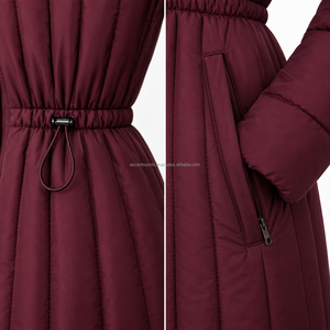 Women's Belted Long Puffer Coat Lightweight Quilted <b>Winter</b> <b>Jacket</b> Warm Insulated Parka Outdoor OEM ODM Wholesale Supplier - Product Image 4