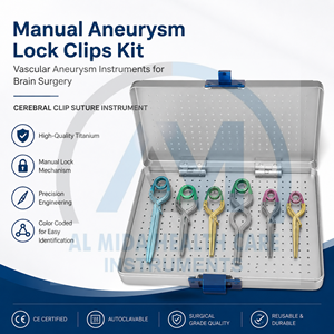 Al Mida Healthcare AMHC-R-37 Instrument chirurgical 60mm X 22mm Pince manuelle en métal pour chirurgie vasculaire Certifié CE Classe I - Product Image 6