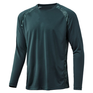 Maillot de chasse respirant, uni, été, tout nouveau design personnalisé, manches longues, léger, col rond, anti-UV, qualité supérieure 100% - Product Image 6