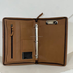 Superbe Organiseur Portefeuille en Cuir de Vachette avec Fermeture Éclair, Reliure à Anneaux, Bloc-Notes et Organiseur Professionnel – Édition Spéciale Septembre - Product Image 6