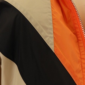 Color Block Polyester Windbreaker Tracksuit Patchwork Zip Up Jacket and Shorts <b>Set</b> - Product Image 6