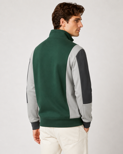 Sweat à capuche zippé pour homme, en polaire d'hiver, coupe oversize à épaules tombantes, color block, avec logo brodé personnalisé et appliqué, 100% coton, OEM - Product Image 6