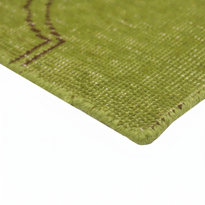 Tapis décoratif DECORDEC en laine vert olive, motif quadrifoliaire, antidérapant, écologique, pour salon, hôtel, villa - Product Image 6