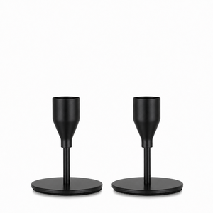 Support de bougie en acier noir avec tige courbée pour la décoration de la maison, support en métal durable, fait main, pour bougies coniques - Product Image 6