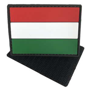 Parche de silicona 3D con bandera, rectangular, con gancho y bucle, insignia de PVC suave personalizada, listo para enviar, parches de goma suave al por mayor, etiqueta de PVC - Product Image 1