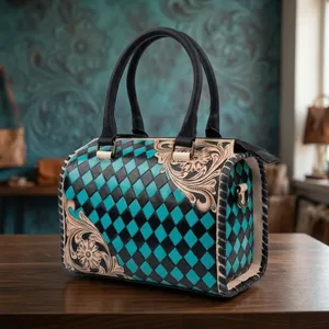 Vintage Women's <b>Handbag</b> Genuine Leather Bags Shoulder Bags Brown Leather <b>Handbags</b> for Women - Product Image 3