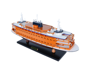 Modèle de ferry insulaire en bois fait main pour décoration nautique, pièce d'art de collection pour table - Product Image 3