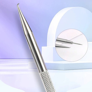 Professional Dual-Ended Stainless Steel Blackhead Acne Removal Needle with Loop and Hook Tips for Face Skin Care 14.5cm/13.2cm - Product Image 5