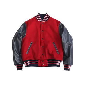 Nouvelle veste bomber décontractée pour homme en cuir avec logo personnalisé brodé, veste de baseball légère pour homme - Product Image 6