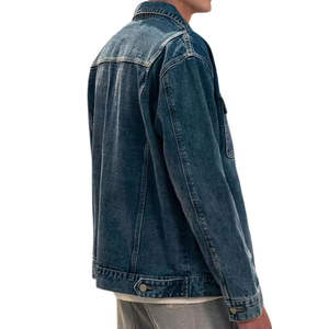 Nuevas Chaquetas Vaqueras Clásicas Personalizadas para Hombre, Cuello Alto Informal, Logotipo Frontal, Transpirables, de Secado Rápido, Reversibles - Product Image 3