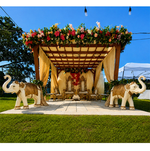 Estatuas de Fibra Hechas a Mano Exclusivas para Decoración de Bodas Hindúes, Decoración Tradicional de Boda Hindú, Arte en Fibra, Estatua de Fibra para Entrada - Product Image 1