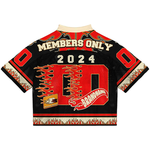 Camiseta de Fútbol Americano y Fútbol Soccer Personalizada al por Mayor, Estilo Urbano, Corte Holgado, Impresión por Sublimación, Malla Transpirable de Manga Corta - Product Image 5