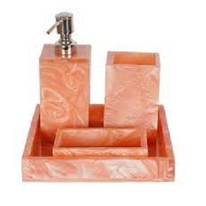 Ensemble d'accessoires de salle de bain en résine, ensembles de salle de bain pour hôtel - Product Image 1