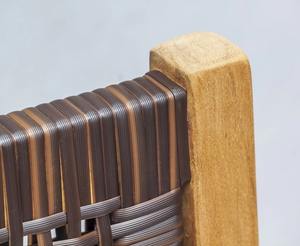 Juego de Sillas de Jardín Apilables de Teca Tejida Moderna para Exteriores, Duraderas para Apartamentos, Salas de Estar, Hoteles y Villas - Product Image 4