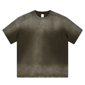 Camiseta Boxy con Efecto Ácido 2026, 275GSM, Alta Calidad, Estilo Vintage para Hombre, Cuello Redondo, Algodón, Estilo Casual, Tejido de Punto Jersey - Product Image 4
