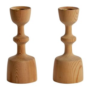 Elegant Wooden Candle Holder Natural Finish <b>Table</b> Accent For Modern Farmhouse Interior Styling Display - Product Image 4