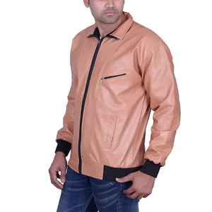 Veste en cuir pour homme de style ample, surdimensionnée, à prix avantageux, nouveau design simple, veste en cuir pour homme. - Product Image 3