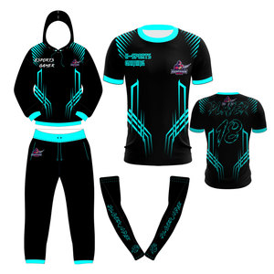 เสื้อเกมเมอร์อีสปอร์ตแบบกำหนดเอง เสื้อเจอร์ซีย์แขนสั้นพิมพ์ลายแบบ Sublimation ชุดทีมมืออาชีพสำหรับการแข่งขันกีฬา - Product Image 3