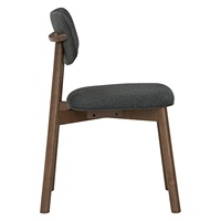 Chaise de salle à manger ergonomique durable avec dossier, structure en bois, revêtement en microfibre, design minimaliste moderne pour la maison et le bureau à domicile