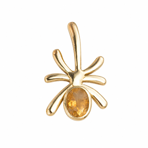Collar con Colgante de Araña de Citrino Natural en Tono Dorado, Gema de Piedra de Nacimiento de Octubre, Joyería Hecha a Mano Estilo Boho, Regalo para Ella, Mujeres - Product Image 1