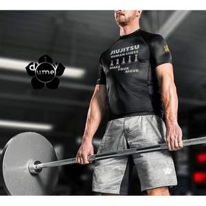 Maillot de compression à manches longues pour homme, personnalisé, pour la lutte KO, le BJJ, coupe ajustée - Product Image 1