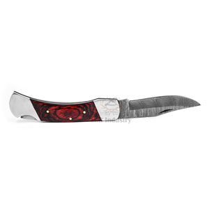 Vente en gros Couteau de poche en acier Damas DD-FK-WH925 fait à la main et lame tranchante de haute qualité avec manches en bois exotique pour l'extérieur - Product Image 3