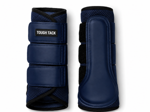 Botas de Protección para Caballos TOUGH TACK, Botas de Malla Azul para Cepillado/Botas para Tendones de Caballo/Botas de Protección para Patas de Caballo - Product Image 6