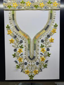 Patchs à coudre élégants en organza et dentelle à col rond, broderie de sequins, pour vêtements de fantaisie, textiles de maison et vêtements pour femmes - Product Image 2