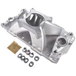 Collettore di Aspirazione in Alluminio Monoplano Personalizzato per Chevy Small Block SBC 350 400 3000 7500 1957-1995, Compatibile con A1 135i - Product Image 5