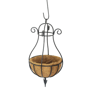 Jardinières suspendues minimalistes en métal noir, design elliptique, pour plantes vertes d'intérieur, pots de fleurs décoratifs modernes - Product Image 5
