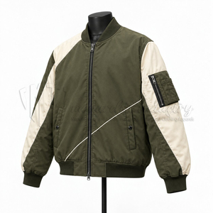 Chaqueta Bomber Color Block para Hombre, Chaqueta Varsity Personalizada con Cierre, Fabricante, Mayorista, Proveedor OEM - Product Image 3