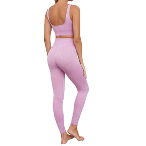 Conjunto de Yoga de Alta Calidad, Cintura Elástica Delantera Sólida, Transpirable, Ligero y de Secado Rápido - Product Image 2