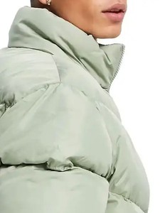 High Quality Men's Winter Casual Woven Puffer Jacket Custom Quilted Bomber Turn-<b>down</b> Collar Polyester Lining Thick Waterproof - Product Image 3