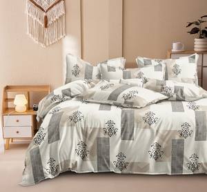 Hotel & Hospital Use Printed <b>King</b> <b>Size</b> Microfiber 400TC Thread Count <b>Deep</b> Pocket <b>Fitted</b> <b>Sheet</b> Set - Product Image 1