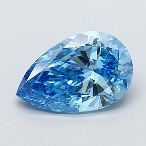 Diamant de laboratoire en forme de poire de 2,26 carats, couleur bleu vif fantaisie, clarté VVS2, polissage excellent, pierre précieuse de luxe haut de gamme - Product Image 1