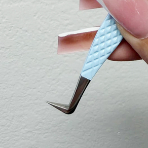 Pinzas para Pestañas de Acero Japonés con Punta de Fibra y Logotipo Personalizado, Pinzas Delgadas Rectas para Volumen, Pinzas de 45 y 90 Grados para Extensión de Pestañas, Pinzas Delgadas Tipo Boot - Product Image 3