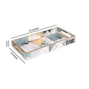 Plateau de service de luxe personnalisé pour le Ramadan - Grande taille avec cadre doré et impression UV sur verre pour usage familial et en restaurant - Product Image 3