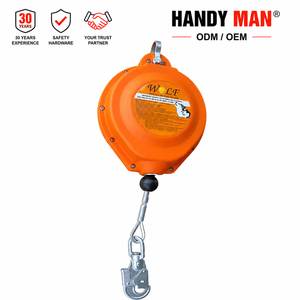 Cuerda de Seguridad Retráctil Vertical de 6 m con Gancho Giratorio de Aluminio y Carcasa de Plástico para el Lugar de Trabajo, Certificación CE - Product Image 1