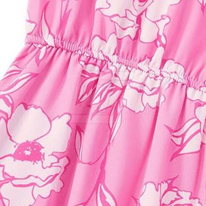 Vestido elegante de verano para mujer, ropa de playa holgada con estampado tropical, conjunto ligero para vacaciones en la playa - Product Image 6