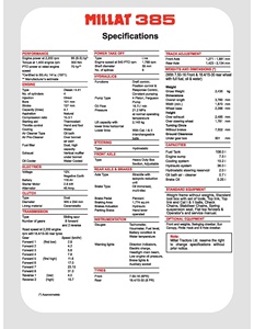 รถแทรกเตอร์ล้อแม็กซ์ Millat MF 385-2WD 85 แรงม้า พร้อมเครื่องยนต์และเกียร์ สำหรับโรงเรือนเกษตรกรรมที่มีประสิทธิภาพสูง - Product Image 6