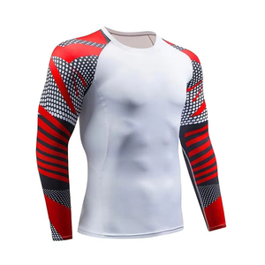 Style unique, qualité supérieure, respectueux de l'environnement, 100% polyester HM, manches longues, logo personnalisé, rashguard pour homme - Product Image 4