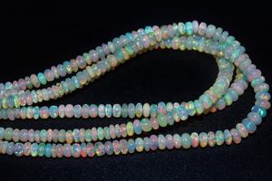 High Quality Ethiopian Fire <b>Opal</b> Loose Gemstones 3-5mm Smooth Rondelle Beads Natural Gemstone for Jewelry Making - Product Image 4