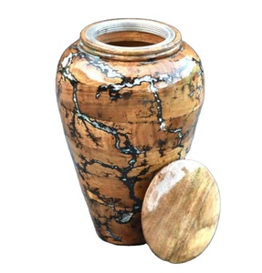 Handcrafted Wooden Casket Artisan Turning Jar <b>Complete</b> Premium Eco-Friendly Customizable Funeral <b>Set</b> Including Coordinated PET - Product Image 2