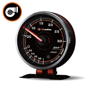 Universal Racing Gauge 2.5 inch 60mm and clear face Auto and Electronic Boost Gauge 3 Bar